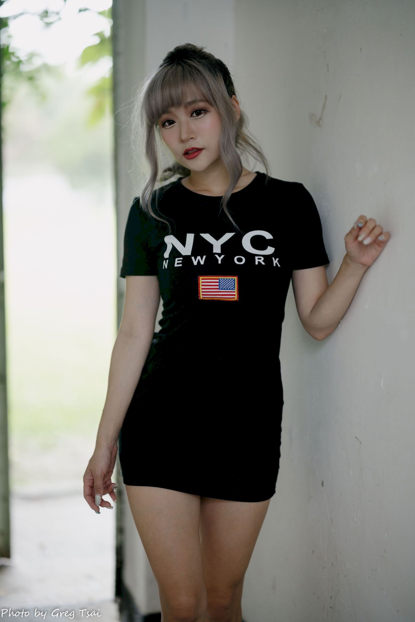 凯云黑色短裙修长美腿巧语嫣然运动风户外写真-御萝部落